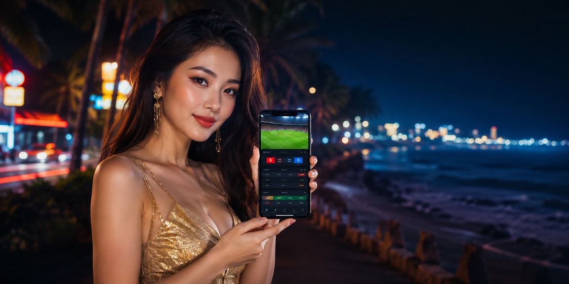 Khung cảnh bãi biển Mũi Né với người chơi nhận thưởng VIP trực tuyến buổi tối